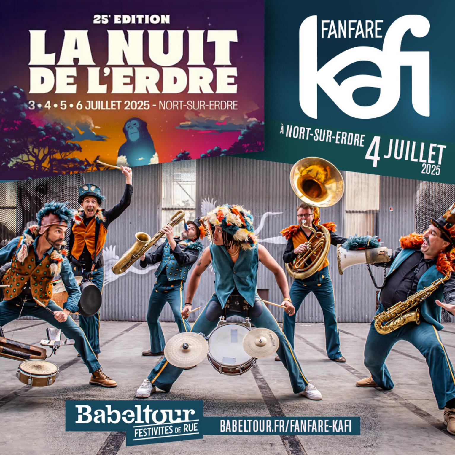Fanfare Kafi à la Nuit de l'Erdre 2025 à Nort sur Erdre (Pays de Loire)